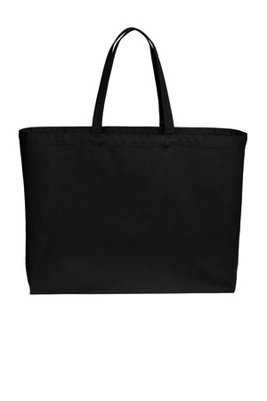Port Authority BG427 Cotton Canvas Jumbo Tote in Deep Black