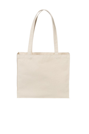 Port Authority BG428 Cotton Canvas Shopper Tote in Natural