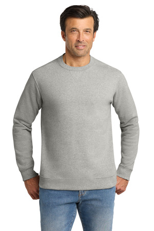 Volunteer Knitwear VL130 Chore Fleece Crewneck in Heather Grey