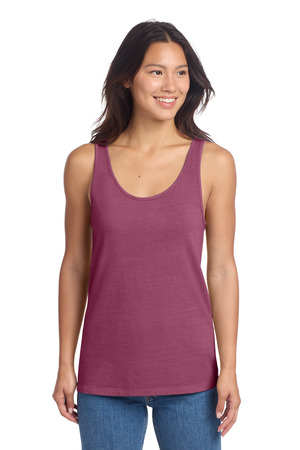 Port & Company LPC099TT Women's Beach Wash Garment-Dyed Tank in Vintage Raspberry