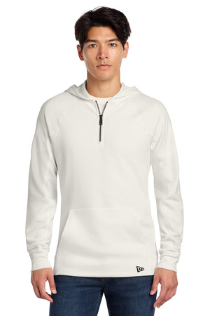 New Era NEA541 STS 1/4-Zip Hoodie in Fan White
