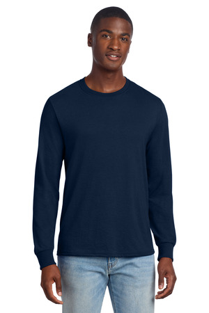 Jerzees 560LS Premium Blend Ring Spun Long Sleeve T-Shirt in J. Navy