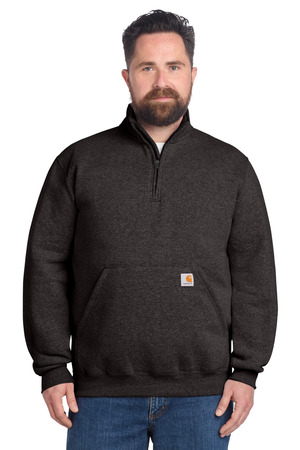 Carhartt CT105294 Midweight 1/4-Zip Mock Neck Sweatshirt in Carbon Heather