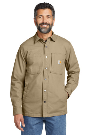 Carhartt CT105532 Rugged Flex Fleece-Lined Shirt Jac in Dark Khaki