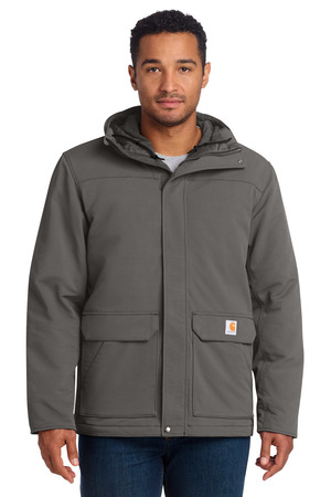 Carhartt CT105533 Super Dux Insulated Hooded Coat in Gravel