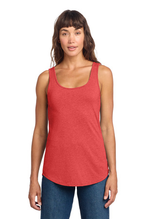 District DT151 Women's Perfect Tri Relaxed Tank in Red Frost