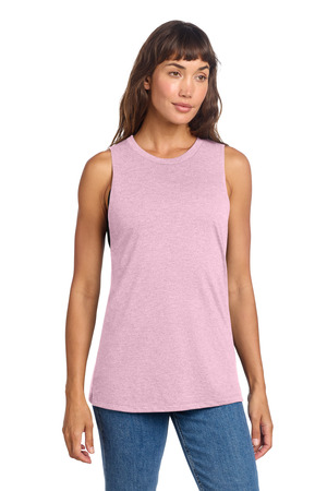 District DT153 Women's Perfect Tri Muscle Tank in Wisteria Heather