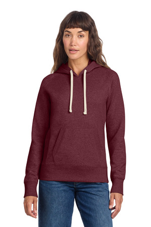 District DT8101 Women's Re-Fleece Hoodie in Maroon Heather