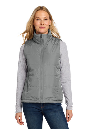 Port Authority L853 Women's Puffer Vest in Shadow Grey