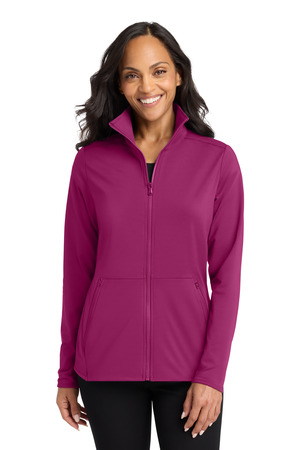 Port Authority LK595 Women's Accord Stretch Fleece Full-Zip in Wine