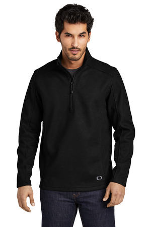 OGIO OG729 Grit Fleece 1/2-Zip in Blacktop