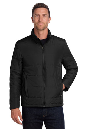 Port Authority J852 Puffer Jacket in Deep Black
