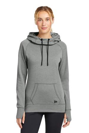 New Era LNEA510 Women's Tri-Blend Fleece Pullover Hoodie in Shadow Grey Heather