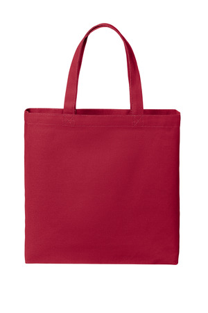 Port Authority BG424 Cotton Canvas Tote in Deep Red