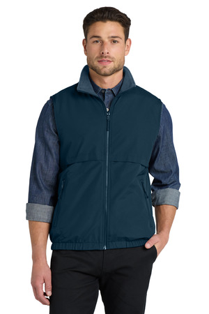 Port Authority J7490 Reversible Charger Vest in True Navy