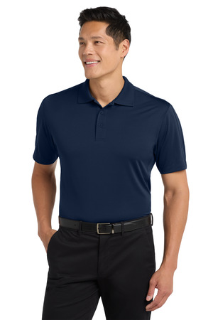 Port Authority K569 Diamond Jacquard Polo in True Navy