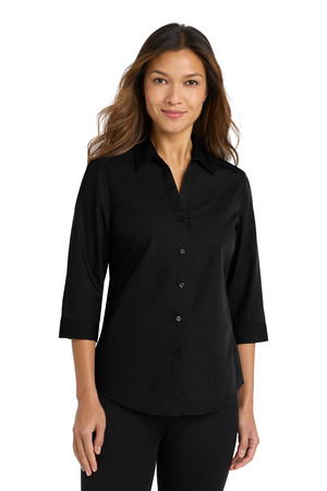 Port Authority ® Women's 3/4-Sleeve Carefree Poplin Shirt. LW102 Port Authority ® Women's 3/4-Sleeve Carefree Poplin Shirt. LW102