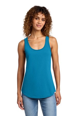 Port & Company LPC54TT Women's Core Cotton Tank Top in Neon Blue
