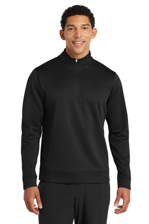 Port & Company PC590Q Performance Fleece 1/4-Zip Pullover Sweatshirt in Jet Black