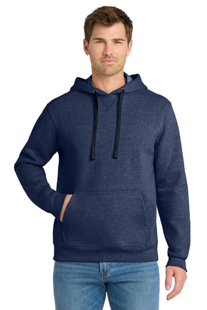 Volunteer Knitwear VL130H Chore Fleece Pullover Hoodie in Strong Navy Heather