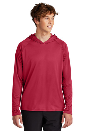 Port & Company PC380H Performance Pullover Hooded Tee in Red