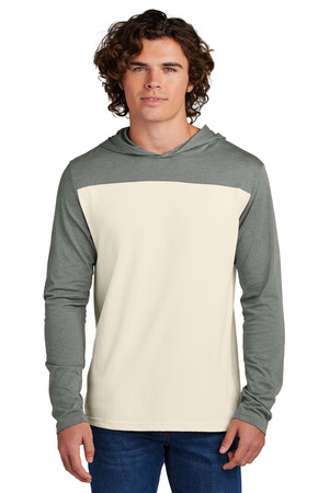 Sport-Tek ST6044 Halftime Long Sleeve Hoodie in Vintage Heather/ Ecru