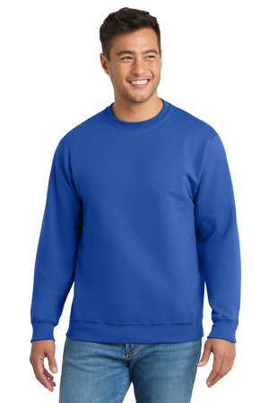 Port & Company PC90T Tall Essential Fleece Crewneck Sweatshirt in Royal