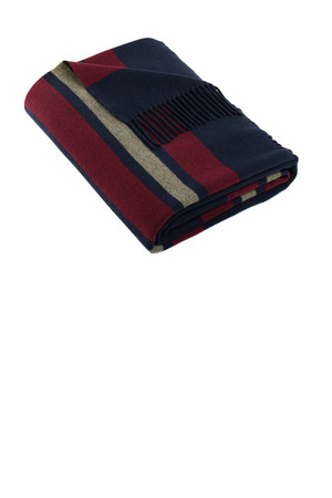 Brooks Brothers BB19000 Heritage Blanket in Navy Blazer / Ruby Wine/ Camel