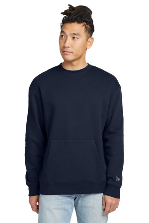 New Era NEA527 Heritage Fleece Pocket Crew in True Navy