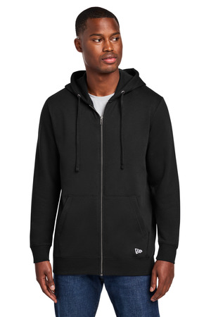 New Era NEA551 Comeback Fleece Full-Zip Hoodie in Black