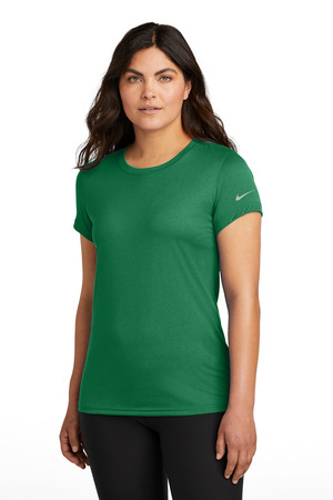 Nike NKDX8734 Women's Swoosh Sleeve rLegend Tee in Gorge Green