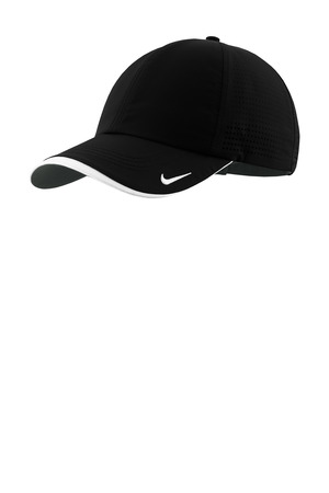 Nike NKFB6445 Dri-FIT Perforated Performance Cap in Black/ White
