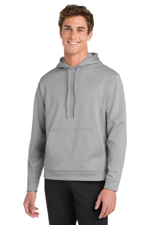 Sport-Tek F244 Sport-Wick Fleece Hooded Pullover in Silver