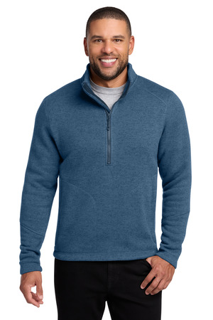 Port Authority F426 Arc Sweater Fleece 1/4-Zip in Insignia Blue Heather