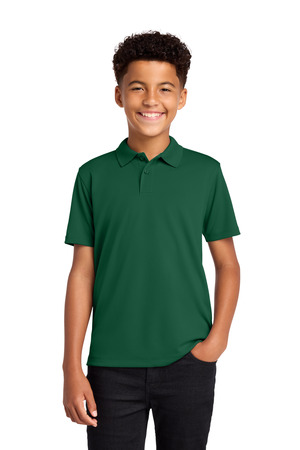 Port Authority Y110 Youth Dry Zone UV Micro-Mesh Polo in Deep Forest Green