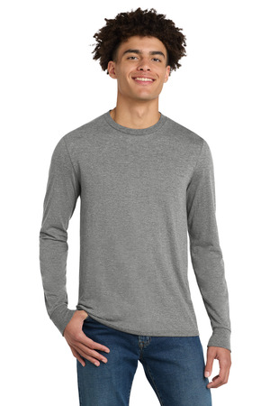 District DM132 Perfect Tri Long Sleeve Tee in Grey Frost