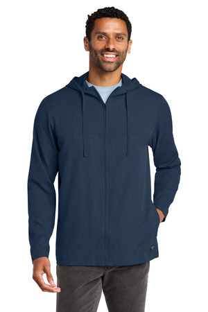 TravisMathew TM1MZ338 Balboa Hooded Full-Zip Jacket in Blue Nights Heather