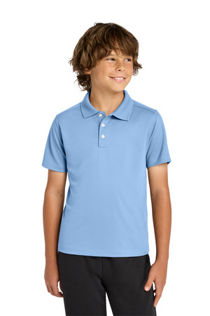 Sport-Tek YST740 Youth UV Micropique Polo in Carolina Blue
