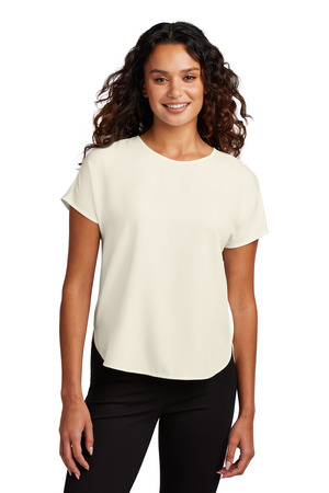 Mercer+Mettle MM2015 Women's Stretch Crepe Crew in Ivory Chiffon