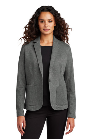 Mercer+Mettle MM3031 Women's Relaxed Knit Blazer in Storm Grey Heather