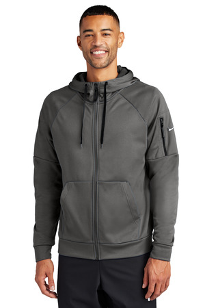 Nike NKFD9859 Therma-FIT Pocket Full-Zip Fleece Hoodie in Anthracite