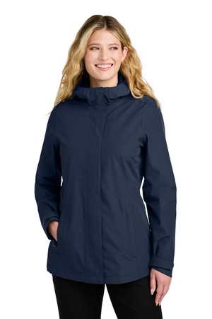 Port Authority L714 Women's C-FREE Rain Jacket in True Navy