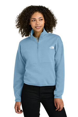 The North Face NF0A8C5H Women's Double-Knit 1/2-Zip Fleece in Steel Blue