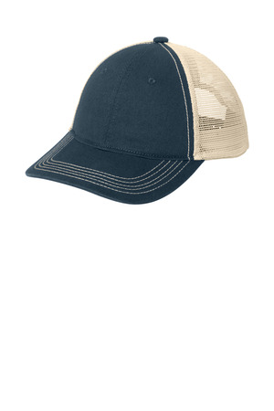 District DT630 Super Soft Mesh Back Cap in New Navy/ Stone