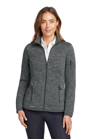 Eddie Bauer EB251 Women's Sweater Fleece Full-Zip in Dark Grey Heather