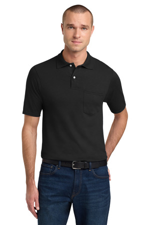 Jerzees 436MP Dri-Power Pocket Sport Shirt in Black