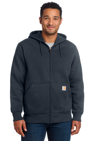 Carhartt CT100614 Rain Defender Paxton Heavyweight Hooded Zip-Front Sweatshirt in New Navy