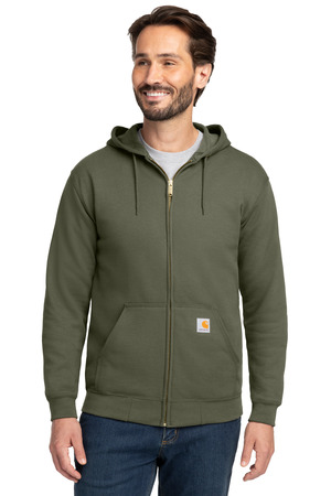 Carhartt CTK122 Midweight Hooded Zip-Front Sweatshirt in Moss