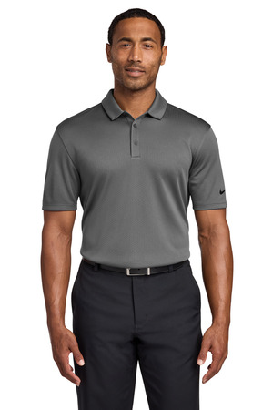 Nike NKAH6266 Dri-FIT Hex Textured Polo in Dark Grey