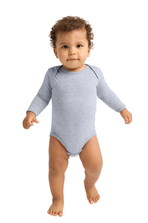 Rabbit Skins RS4421 Infant Long Sleeve Jersey Bodysuit in Heather